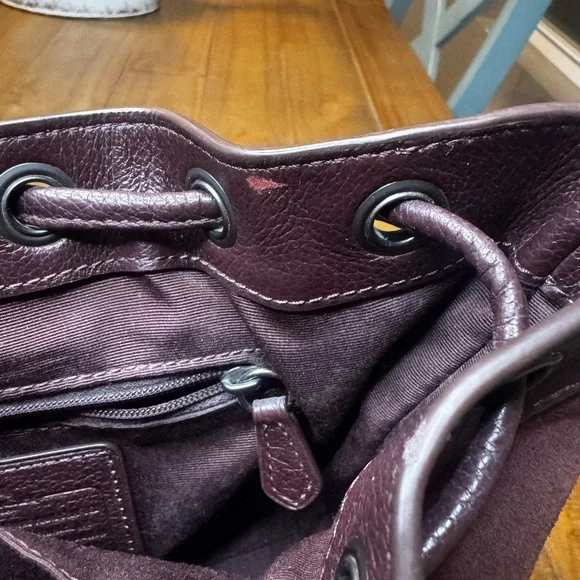 COACH Pristine Baby Mickie
Drawstring Shoulder Bag Suede - Picture 7 of 11